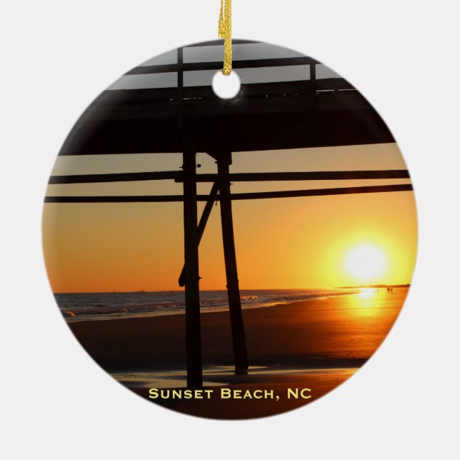 Sunset Beach NC Julgran Travel Ornament (Baksidan)