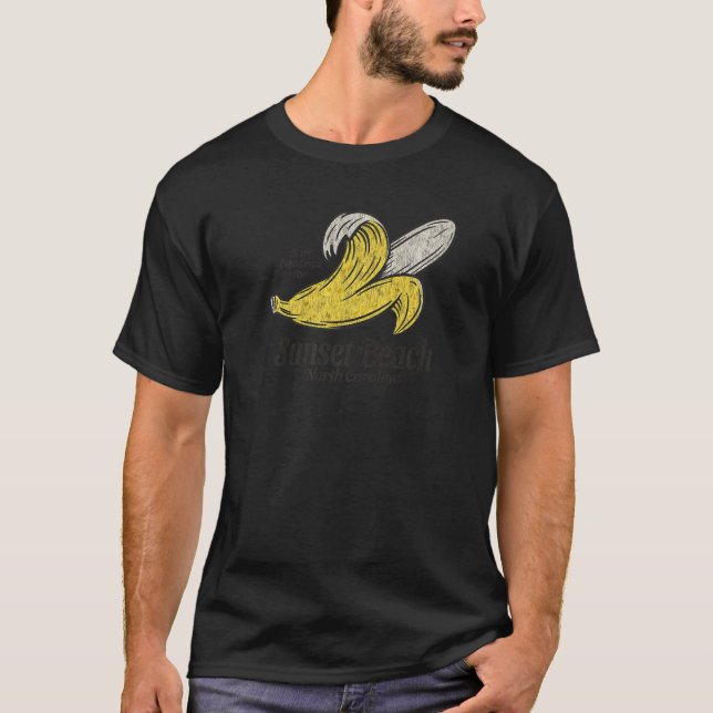 Sunset Beach, NC Summertime Vacationing Banana Pre T Shirt (Framsida)