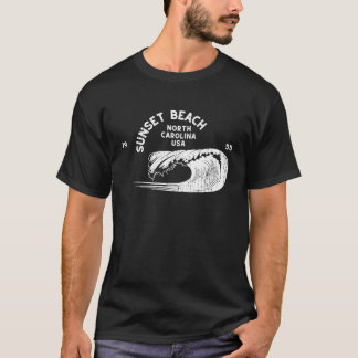 Sunset Beach NC Summertime Vacationing Rolling Wav T Shirt