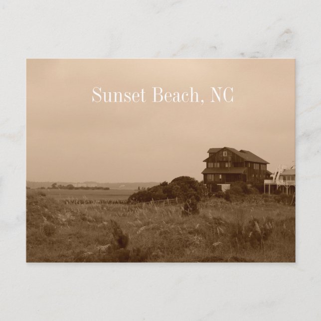 Sunset Beach North Carolina Postcard Vykort (Framsida)