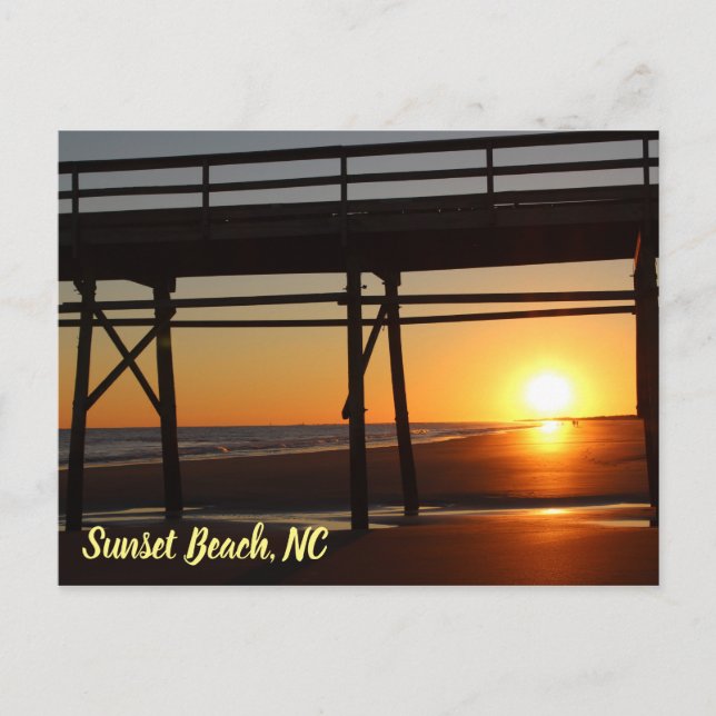 Sunset Beach North Carolina Vacation Postcard Vykort (Framsida)