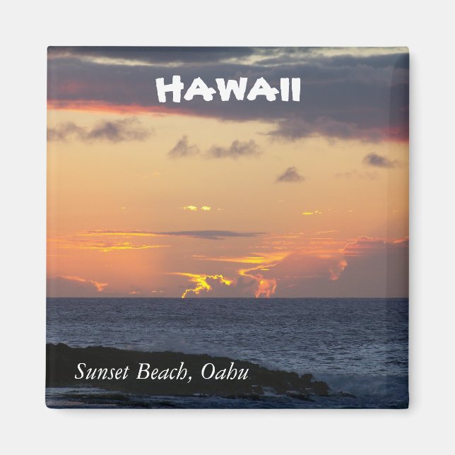 Sunset Beach, Oahu Magnet (Framsidan)