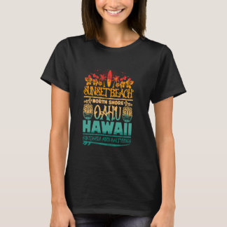 Sunset Beach Oahu North Shore Hawaii Surfa Retro T Shirt