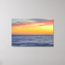 Sunset Beach Ocean Abstrakt Wall Art