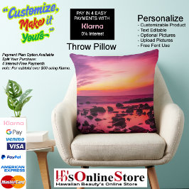 Sunset Beach Polyester Dekorativ kudde 42