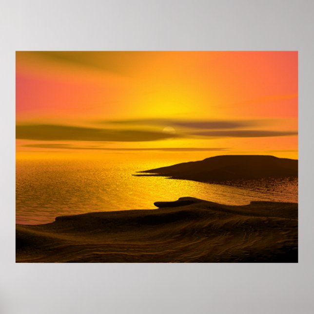 Sunset Beach Poster (Framsidan)
