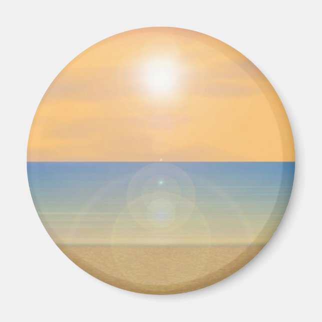 Sunset Beach Scene: Magnet (Framsidan)