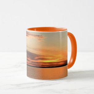 Sunset Beach Sea Vatten Ocean Summer Slappna av Mugg