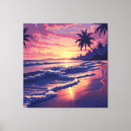 Sunset Beach Serenity Canvastryck