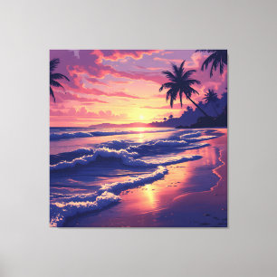 Sunset Beach Serenity Canvastryck