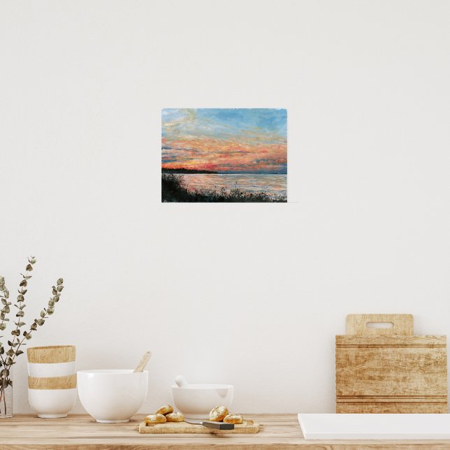 Sunset Beach Shoreline Poster (Kök)