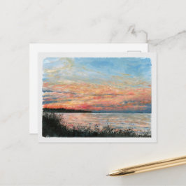 Sunset Beach Shoreline Vykort