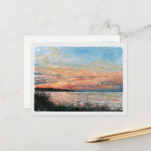 Sunset Beach Shoreline Vykort