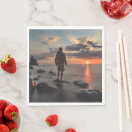 Sunset Beach Standard Luncheon Paper Napkins 32 Pappersservett