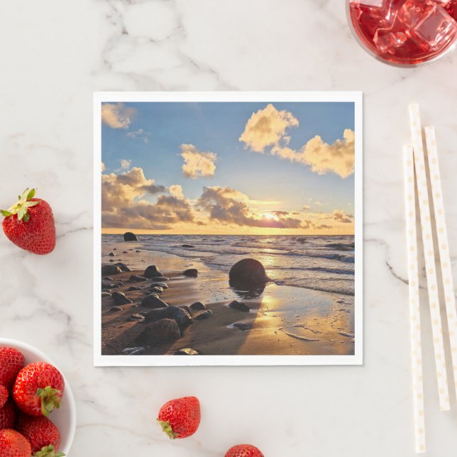 Sunset Beach Standard Luncheon Papper Napkins 27 Pappersservett (Insitu)