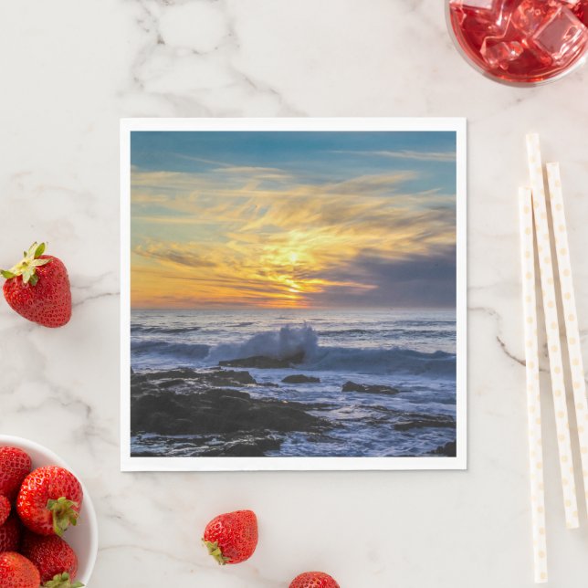 Sunset Beach Standard Luncheon Papper Napkins 33 Pappersservett (Insitu)