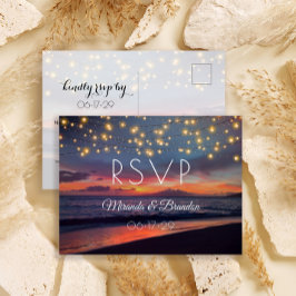 Sunset Beach String Ljus sommar Bröllop OSA Vykort