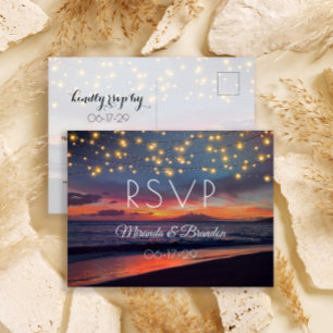 Sunset Beach String Ljus sommar Bröllop OSA Vykort