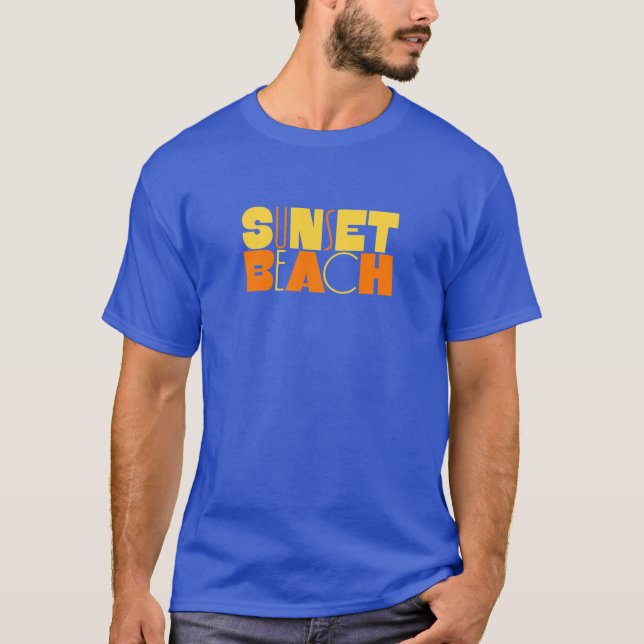 Sunset Beach T Shirt (Framsida)