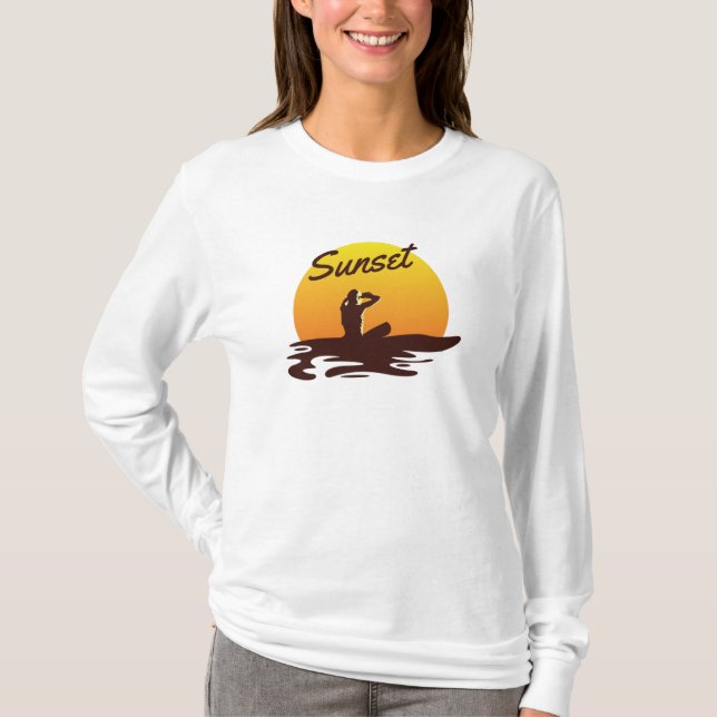Sunset Beach T Shirt (Framsida)