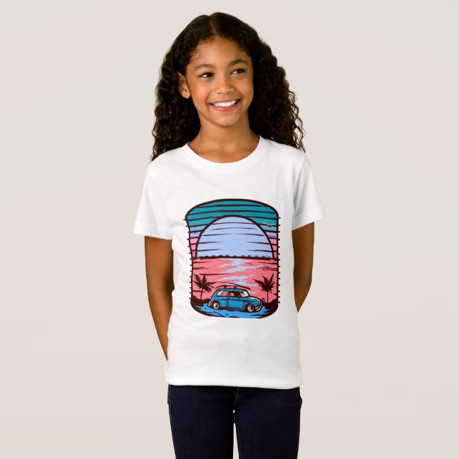 Sunset Beach T Shirt (Hel framsida)