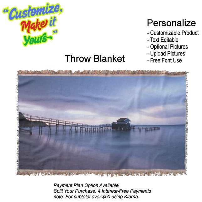 Sunset Beach Throw Blanket 30 Filt (Sunset Beach Throw Blanket 30.)