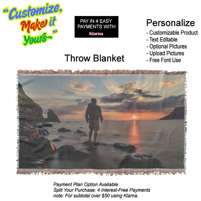 Sunset Beach Throw Blanket 32 Filt (Sunset Beach Throw Blanket 32.)