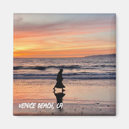 Sunset Beach Walk - Venice Beach, CA Magnet
