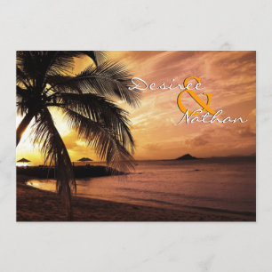 Sunset Beach Wedding bjudande Inbjudningar