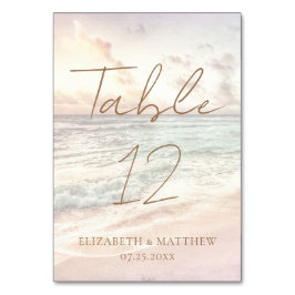 Sunset Beach Wedding Bordsnummer