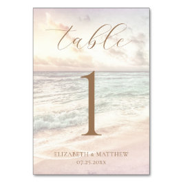 Sunset Beach Wedding Bordsnummer