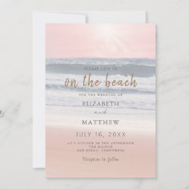 Sunset Beach Wedding | Oceanside Wedding Inbjudningar