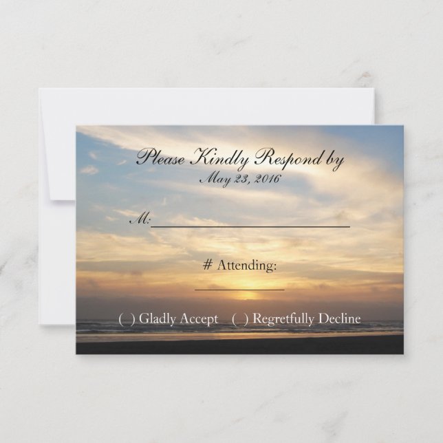 Sunset Beach Wedding OSA kort (Framsida)