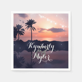 Sunset Beach Wedding Pappersservett