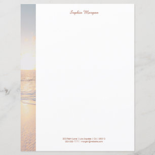 Sunset Beach with Gentle Vågar, Namn/Info, Vs 3