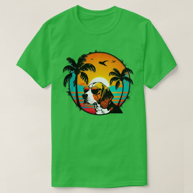 Sunset Beagle 1 T Shirt (Design framsida)