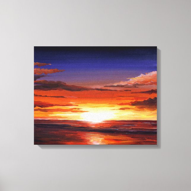 SUNSET BEAUTY- ACRYLIC PÅ CANVAS PAINTING (Framsida)