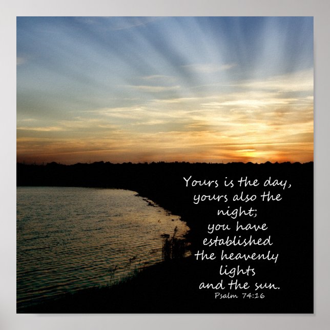 Sunset Bible Verse Poster (Framsidan)