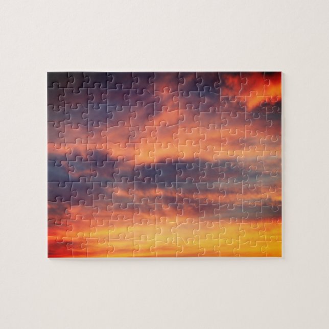 Sunset Bild Scenia Anpassningsbar Photo jul Gift  Pussel (Horisontell)