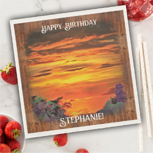 Sunset Birthday 2584 Pappersservett