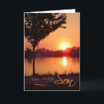 Sunset Birthday för Son Kort<br><div class="desc">Sunset Birthday for Son,  kredit to: Robert Aichinger Austria</div>
