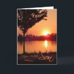 Sunset Birthday för Son Kort<br><div class="desc">Sunset Birthday for Son,  kredit to: Robert Aichinger Austria</div>