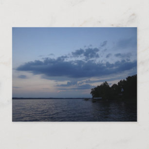 Sunset Blå himmel over Cayuga Sjö NY Vykort