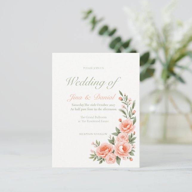 Sunset Bloom Vykort (Stående Fram)