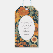 Sunset Blooms: Vintage 70:s Orange Blommigt Bröllo