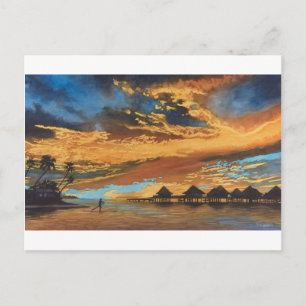 Sunset Bora Bora Vykort