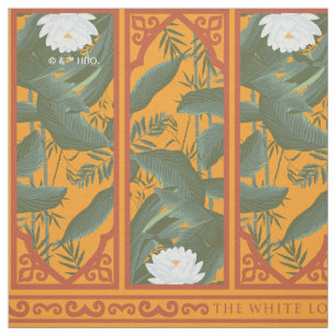 Sunset Botanical Panel Mönster - White Lotus Tyg