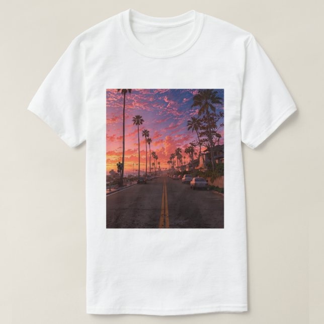 Sunset Boulevard Dreams T Shirt (Design framsida)