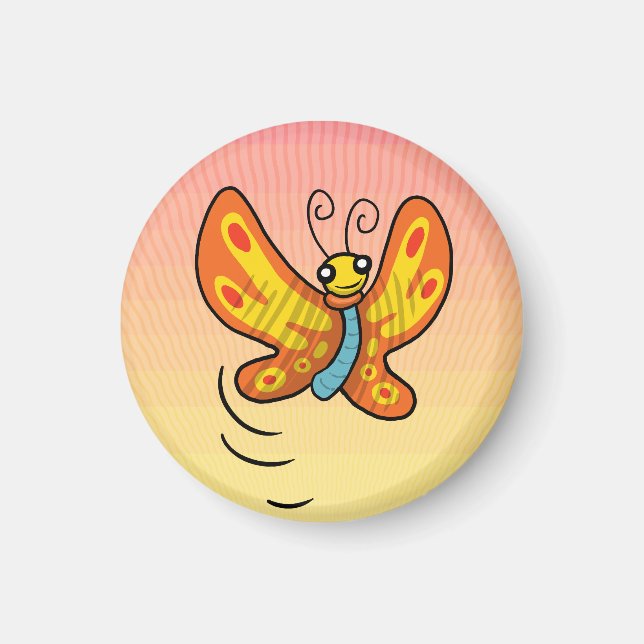 Sunset Buttah Fly Magnet (Framsidan)