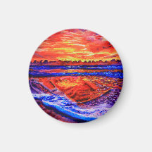 Sunset by the Sea - Magnet - Art